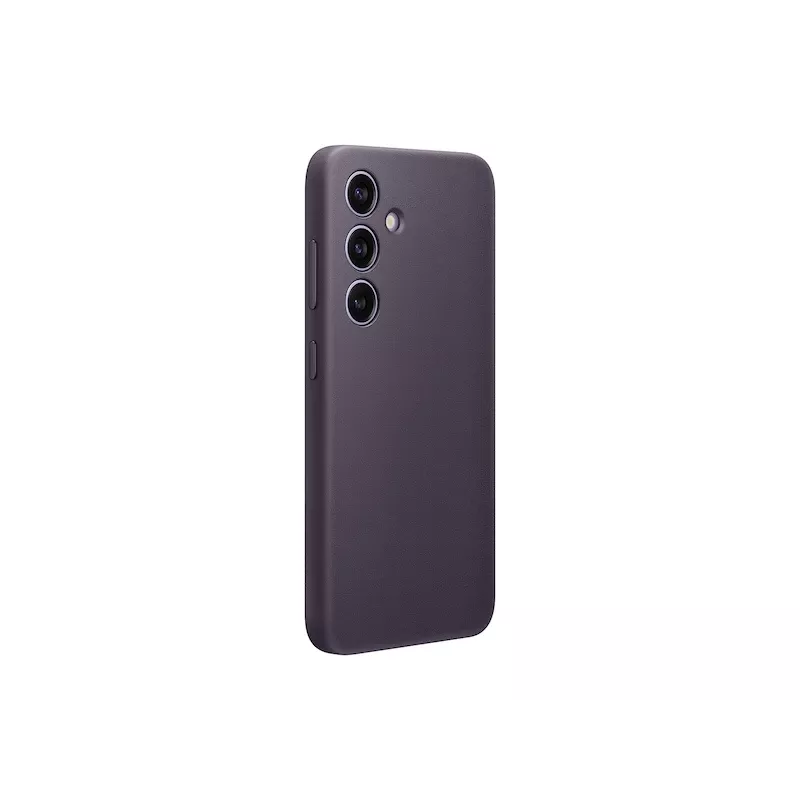 Samsung-Hülle Vegan Leather Case Violett für Galaxy S24, Kunstleder, für 6,2-Zoll-Bildschirm