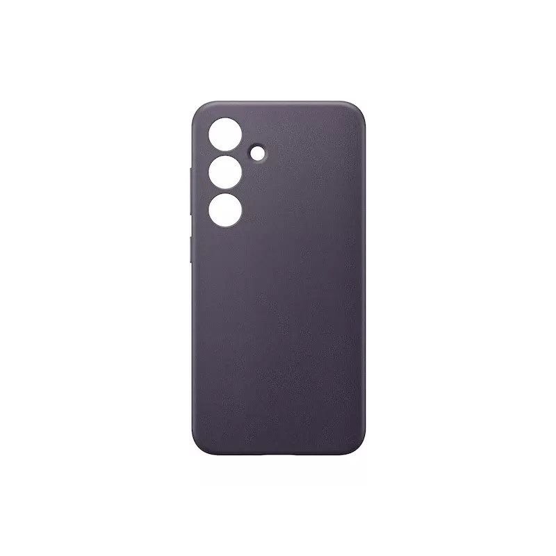Samsung-Hülle Vegan Leather Case Violett für Galaxy S24, Kunstleder, für 6,2-Zoll-Bildschirm
