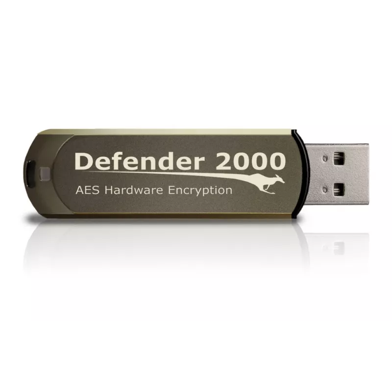 iStorage Kanguru Defender 2000 FIPS 140-2 zertifiziert, 16 GB USB-Flash-Laufwerk USB Typ-A 2.0 Braun