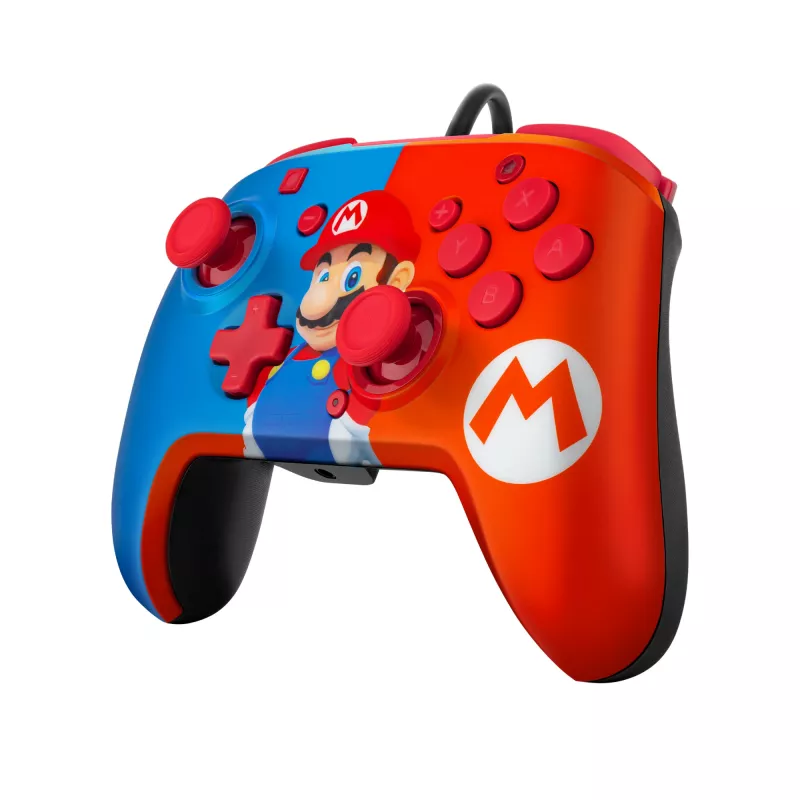 PDP Faceoff Deluxe+ Audio Kabelgebundener Controller, Power Pose Mario (Nintendo Switch)