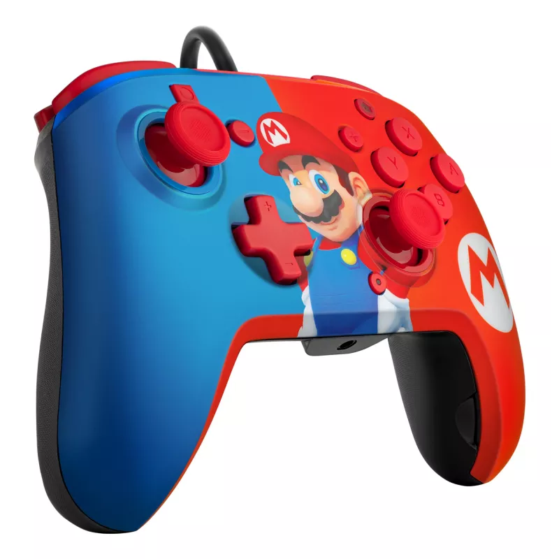 PDP Faceoff Deluxe+ Audio Kabelgebundener Controller, Power Pose Mario (Nintendo Switch)