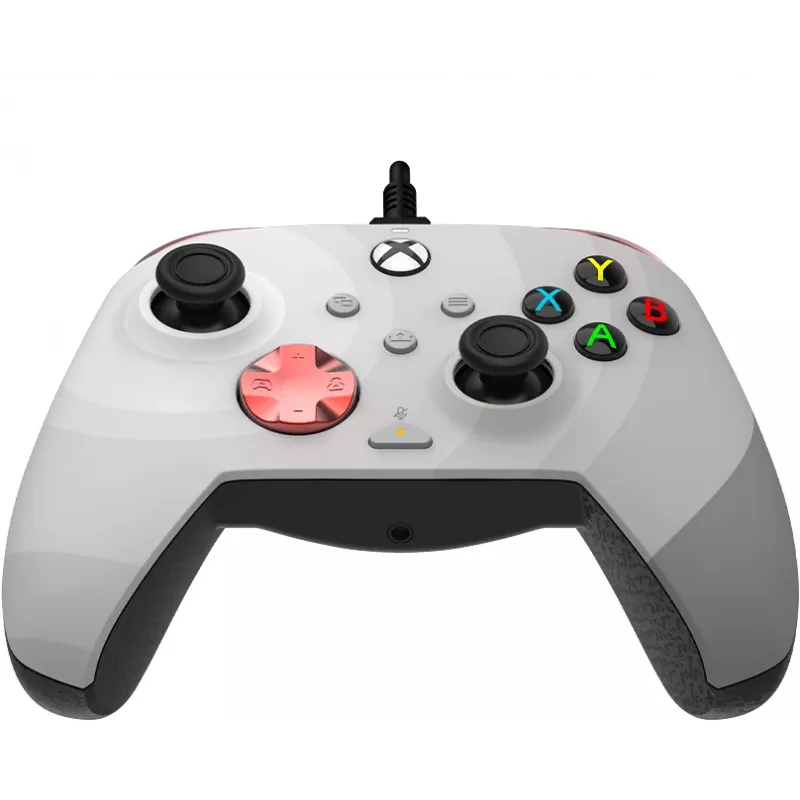 Gamepad PDP Rematch Advanced – kabelgebundener USB-C-Steuergerät für PC, Xbox One, Xbox Series X|S – Schwarz/Rot/Weiß, 2,43 m Kabel