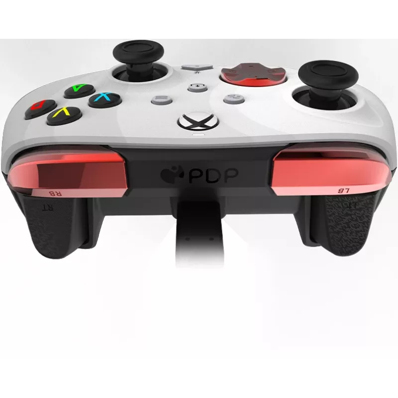 Gamepad PDP Rematch Advanced – kabelgebundener USB-C-Steuergerät für PC, Xbox One, Xbox Series X|S – Schwarz/Rot/Weiß, 2,43 m Kabel