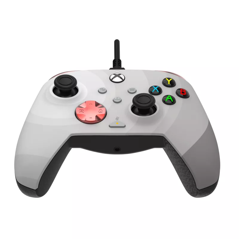 Gamepad PDP Rematch Advanced – kabelgebundener USB-C-Steuergerät für PC, Xbox One, Xbox Series X|S – Schwarz/Rot/Weiß, 2,43 m Kabel