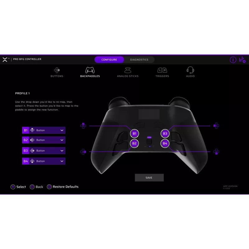 PDP Victrix Pro BFG für PlayStation 5, PlayStation 4 und Windows 10/11 PC