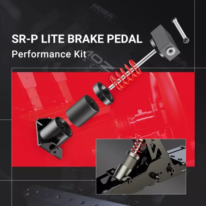 Moza Racing SR-P Lite Zubehör-Kit, PC, Pedal-Leistungskit, Schwarz, Rot, Silber, MOZA, SR-P Lite, 1 Stk.