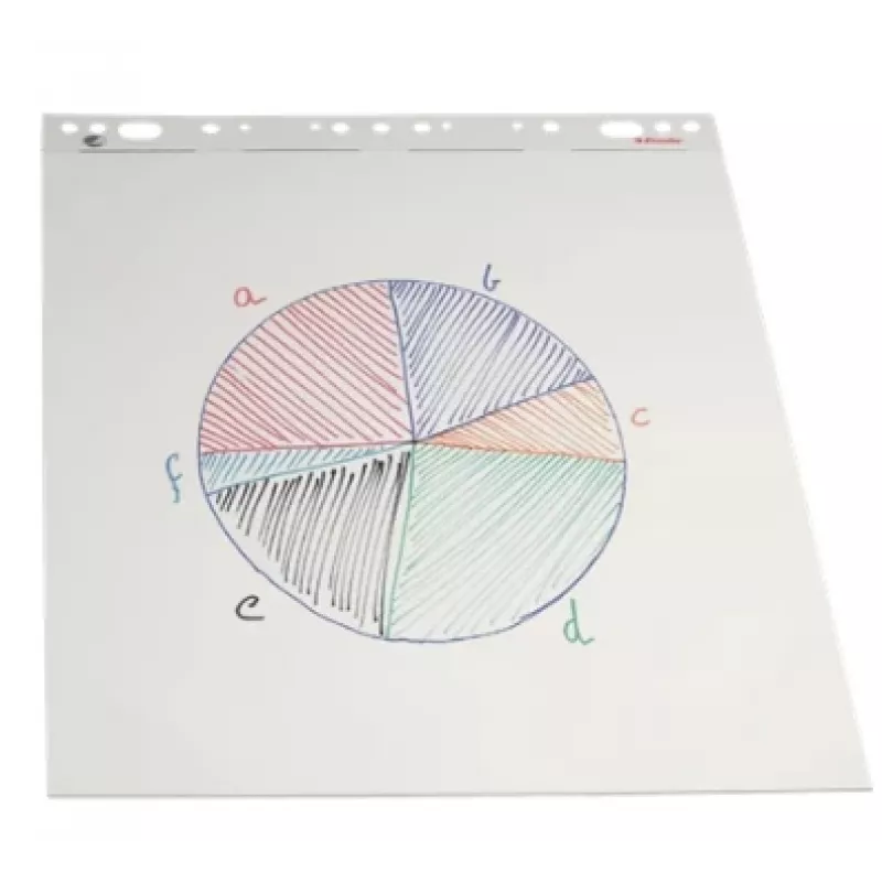 Esselte Flipchart-Block 59x80cm 70g/m² 50 Blatt, Weiß, 59x83, 50 Blatt, 70 g/m²