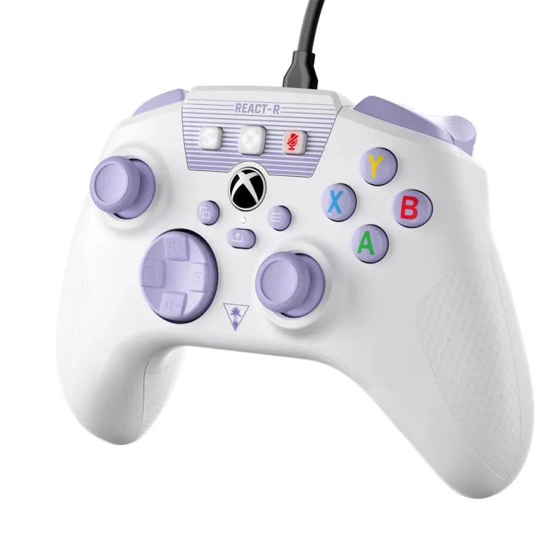 Turtle Beach REACT-R Lila, Weiß USB Gamepad PC, Xbox One, Xbox One S, Xbox One X, Xbox Series S, Xbox Series X