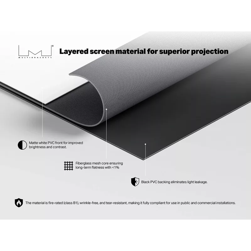 Multibrackets M 1:1 Manuelle Projektionsleinwand 200x200, 112 Zoll White Edition