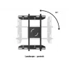 Einzelbildschirm Public Display Stand MULTIBRACKETS M – Schwarz, unterstützt bis zu 60 kg, VESA 200x200–800x400