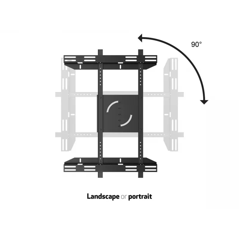 Einzelbildschirm Public Display Stand MULTIBRACKETS M – Schwarz, unterstützt bis zu 60 kg, VESA 200x200–800x400