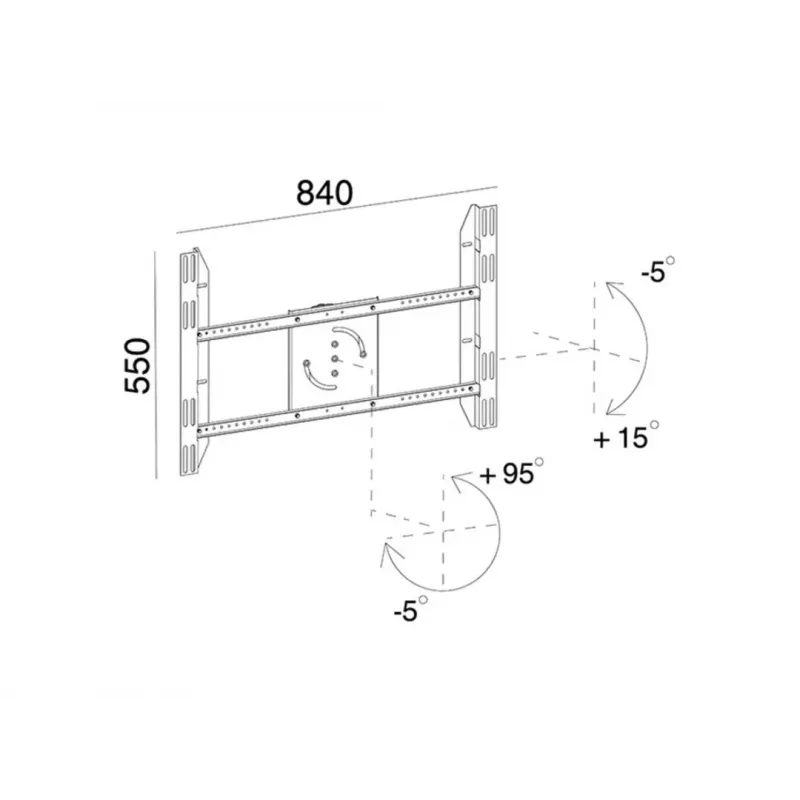 Einzelbildschirm Public Display Stand MULTIBRACKETS M – Schwarz, unterstützt bis zu 60 kg, VESA 200x200–800x400