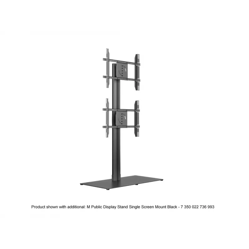 Einzelbildschirm Public Display Stand MULTIBRACKETS M – Schwarz, unterstützt bis zu 60 kg, VESA 200x200–800x400