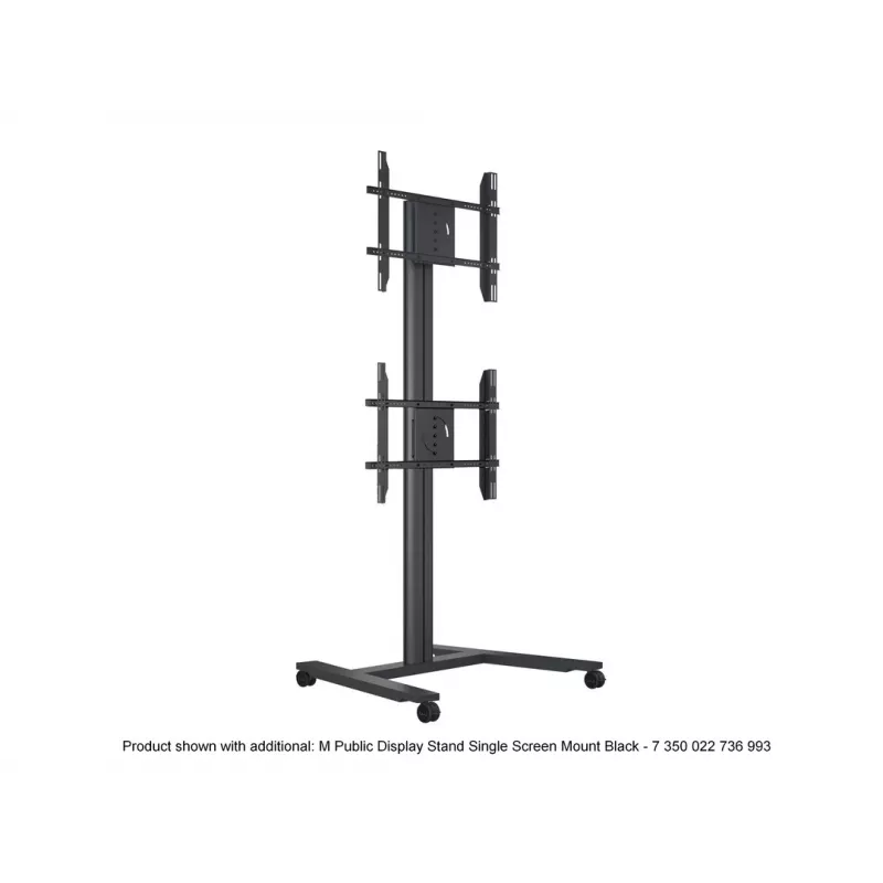 Einzelbildschirm Public Display Stand MULTIBRACKETS M – Schwarz, unterstützt bis zu 60 kg, VESA 200x200–800x400