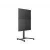 Einzelbildschirm Public Display Stand MULTIBRACKETS M – Schwarz, unterstützt bis zu 60 kg, VESA 200x200–800x400