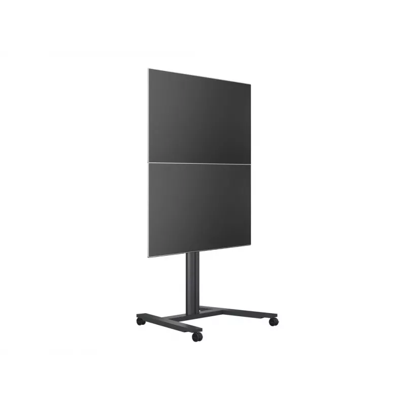 Einzelbildschirm Public Display Stand MULTIBRACKETS M – Schwarz, unterstützt bis zu 60 kg, VESA 200x200–800x400