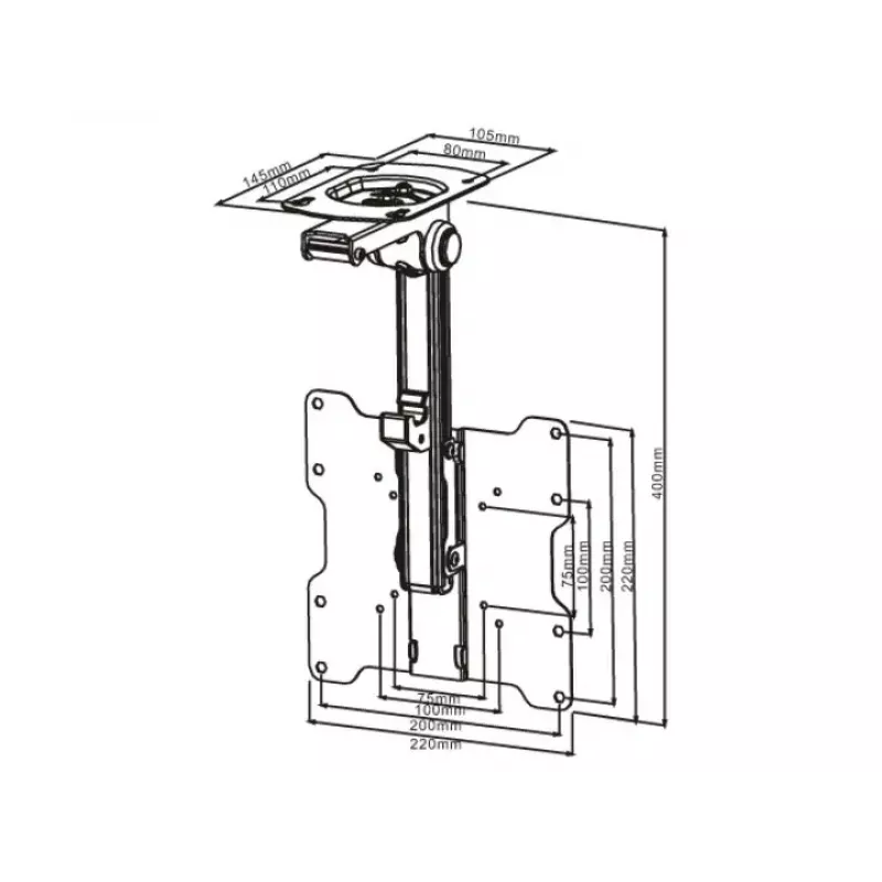Halterung Multibrackets M Vesa Flip Down Schwarz