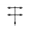 Multibrackets M Deskmount Basic Quad, Klemme/Durchführung, 32 kg, 38,1 cm (15 Zoll), 68,6 cm (27 Zoll), 100 x 100 mm, Schwarz