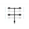 Multibrackets M Deskmount Basic Quad, Klemme/Durchführung, 32 kg, 38,1 cm (15 Zoll), 68,6 cm (27 Zoll), 100 x 100 mm, Schwarz