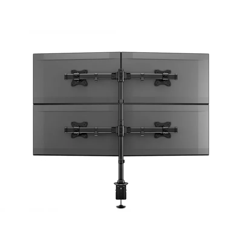 Multibrackets M Deskmount Basic Quad, Klemme/Durchführung, 32 kg, 38,1 cm (15 Zoll), 68,6 cm (27 Zoll), 100 x 100 mm, Schwarz