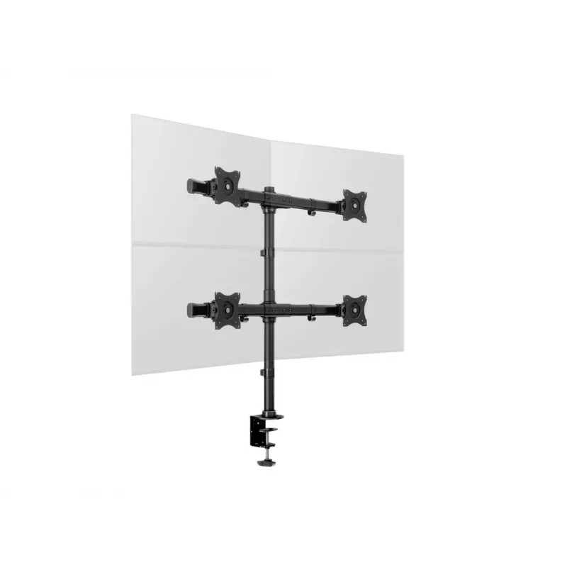Multibrackets M Deskmount Basic Quad, Klemme/Durchführung, 32 kg, 38,1 cm (15 Zoll), 68,6 cm (27 Zoll), 100 x 100 mm, Schwarz