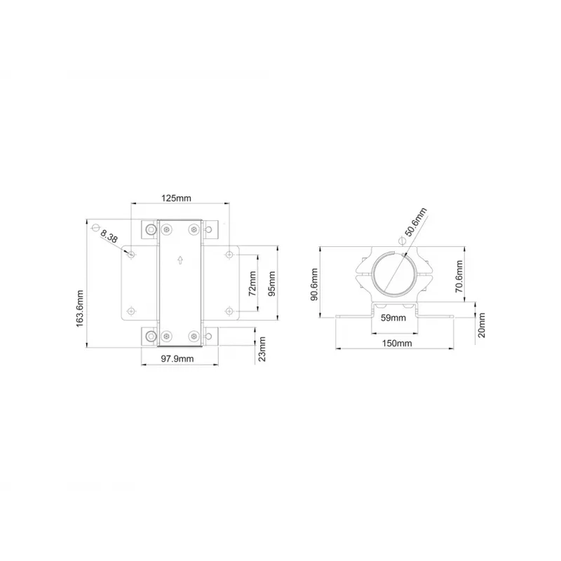 Multibrackets M Pro Series - Rohrschelle