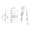 Flachbildschirm-Montagearm MULTIBRACKETS M Pro Series Tilt Arms 400mm, schwarz, Aluminium/Stahl, 2 Stück
