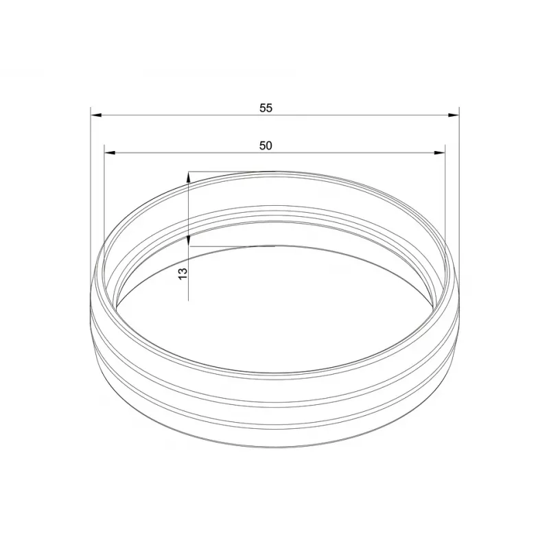 Multibrackets M Pro Series - Externe Rohrabdeckung Schwarz