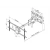 Multibrackets M Universal Long Reach Arm 1010mm HD Single 40kg 42-75 Zoll