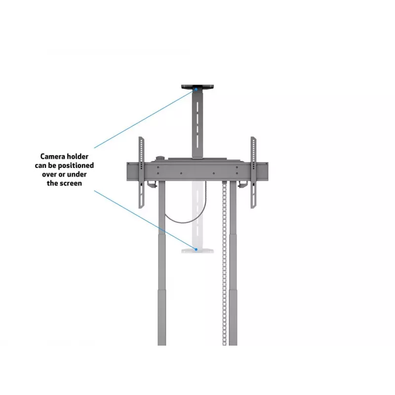 Multibrackets M Motorized Floorstand 120 kg Schwarz inkl. Schrank & Kameraregal