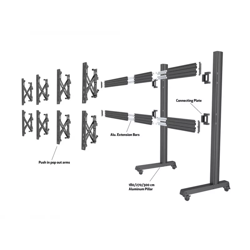 Geräteplatte Multibrackets M Pro Series Verbindungsplatte Schwarz Stahl 2,1 kg