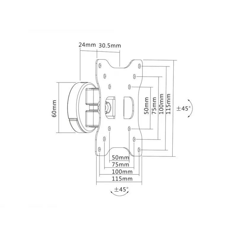 Full-Motion-Halterung Multibrackets M VESA I 50 75 100