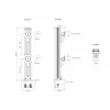 Multibrackets M VESA Deskmount HD Dual Vertical Widescreen 32 Zoll – 50 Zoll Klemme/Durchführung