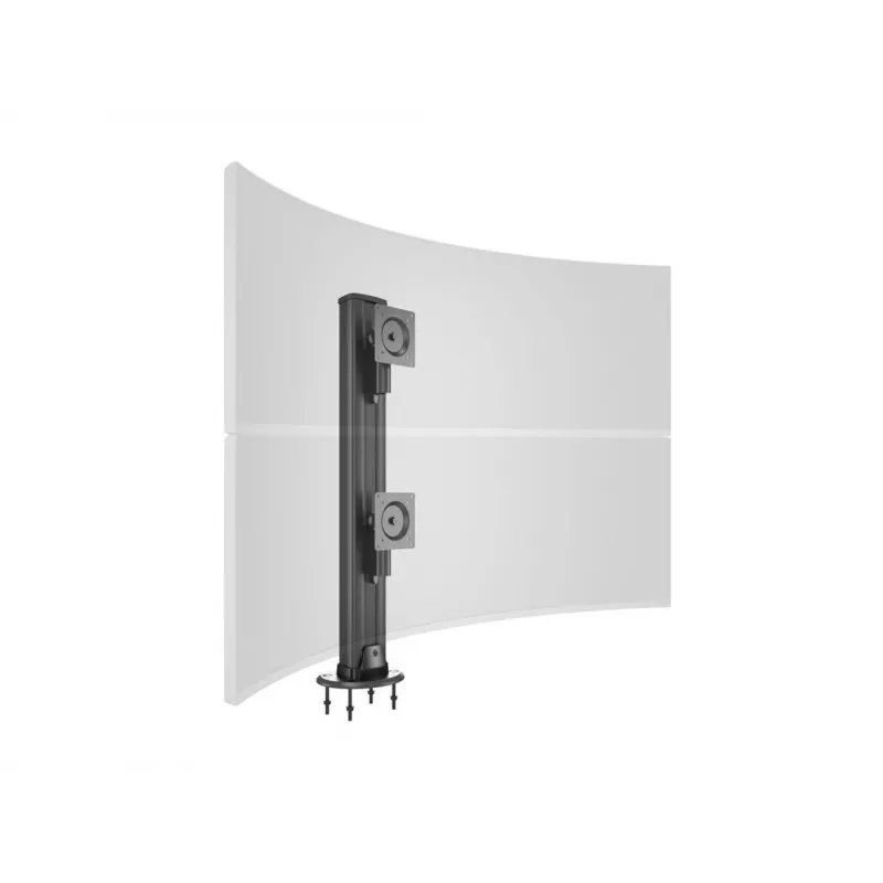Durchführungsbasis MULTIBRACKETS M Deskmount HD — Aluminiumgehäuse, schwarz, Ø 21 cm, H 40 mm, 500 g