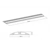Multibrackets M Kabelabdeckung Boden Aluminium – 139 mm B – 750 mm L