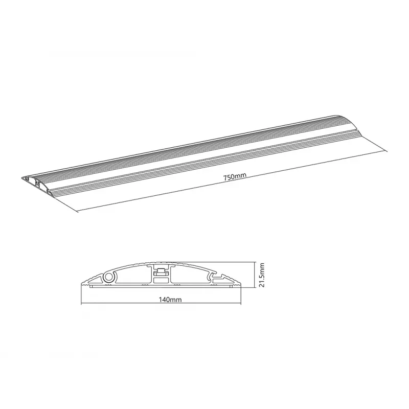 Multibrackets M Kabelabdeckung Boden Aluminium – 139 mm B – 750 mm L