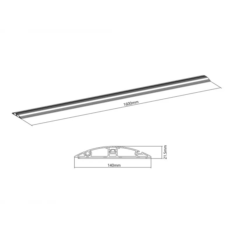 Multibrackets M Kabelkanal Boden Aluminium - 139 mm B - 1600 mm L