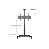 Multibrackets M motorisierter Public Floorstand Einzelsäule 170 HD 60 kg Kapazität 32-75 Zoll