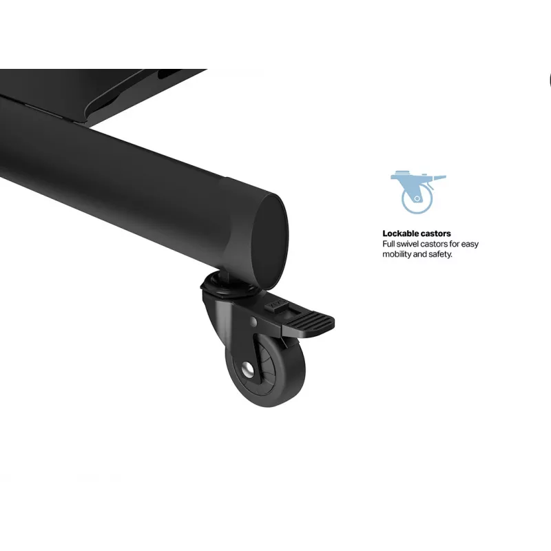 Multibrackets M motorisierter Public Floorstand Einzelsäule 170 HD 60 kg Kapazität 32-75 Zoll