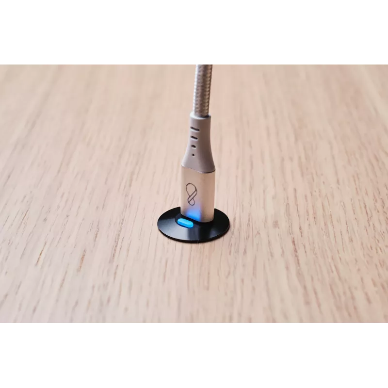 USB-C-auf-USB-C-Kabel Ochno O-USBG2-70-1 — USB 3.2 Gen 2, DP Alt Mode 1.4, Stecker–Stecker, geflochten, 0,7 m, Weiß