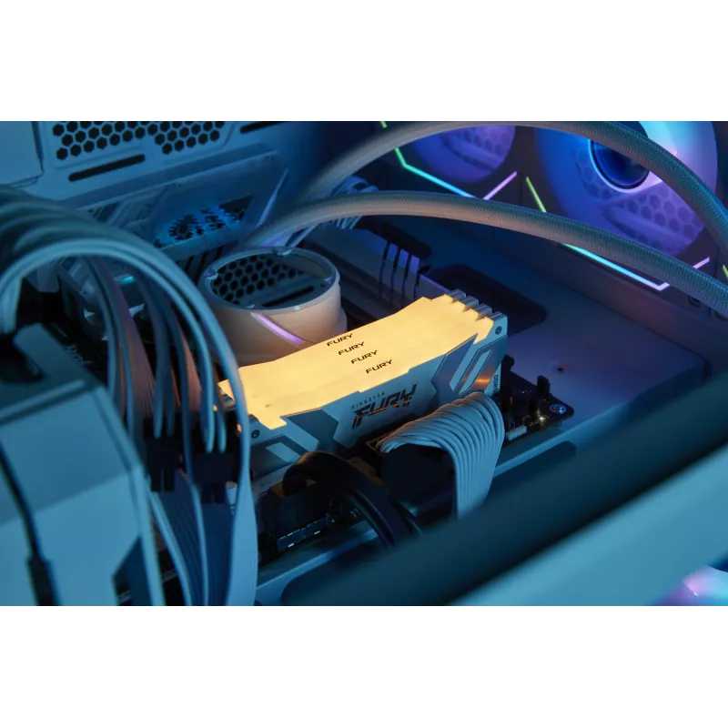 Kingston Technology FURY 16GB 6400MT/s DDR5 CL32 DIMM Renegade RGB Weiß XMP