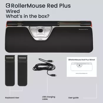Contour Design RollerMouse Red Plus kabelgebundene ergonomische Maus USB-C 2800 DPI