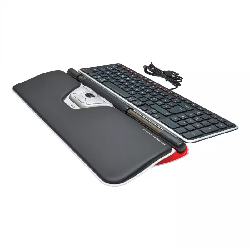 Contour Design RollerMouse Red Plus + Balance Kabelgebunden, Full-Size (100 %), Kabelgebunden, USB, QWERTY, Schwarz, Maus inklusive