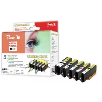 Peach PI100-167 Kompatible Tinten-Sparpaket für Canon PGI-550XL/CLI-551XL, 5er-Pack