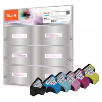Peach 319010 Kompatible Tinte MultiPackPlus für HP 363XL, 6-Farbig