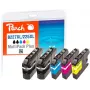 Peach Tintenpatronen für Brother LC-227XL/LC-225XL PI500-141, Multi Pack Plus, kompatibel, wiederaufbereitet (5 Stk.: Schwarz, Gelb, Cyan, Magenta)