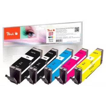 Peach 0F320133 Tintenpatrone 5 Stk. Schwarz, Cyan, Magenta, Photo-Schwarz, Gelb