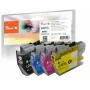 Peach PI500-377 Kompatibles Tinten-Multipack für Brother LC-421XL, 4-Farben
