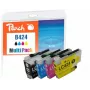 Peach PI500-389 Kompatibles Tinten-Multipack für Brother LC-424, 4-Farbig