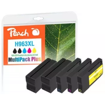 Peach PI300-1032 Tintenpatrone 5 Stk. kompatibel Hohe (XL) Reichweite Schwarz, Cyan, Pink, Gelb